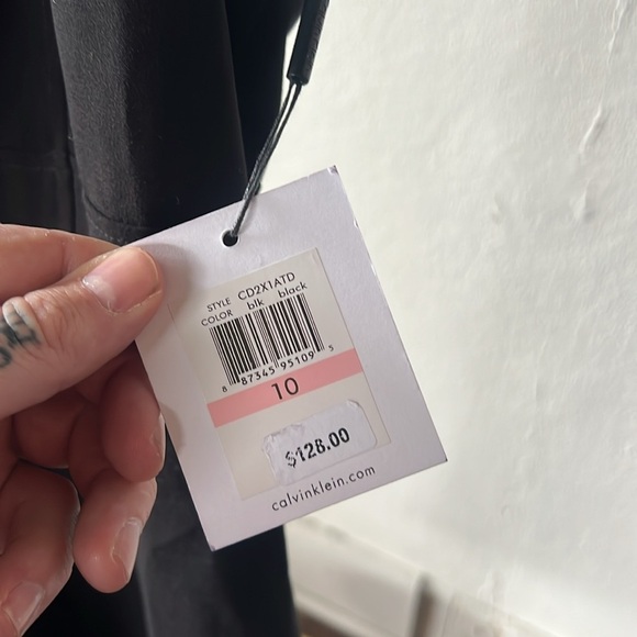 NWT Calvin Klein Black Zip Up Dress Size 10 - Picture 2 of 5